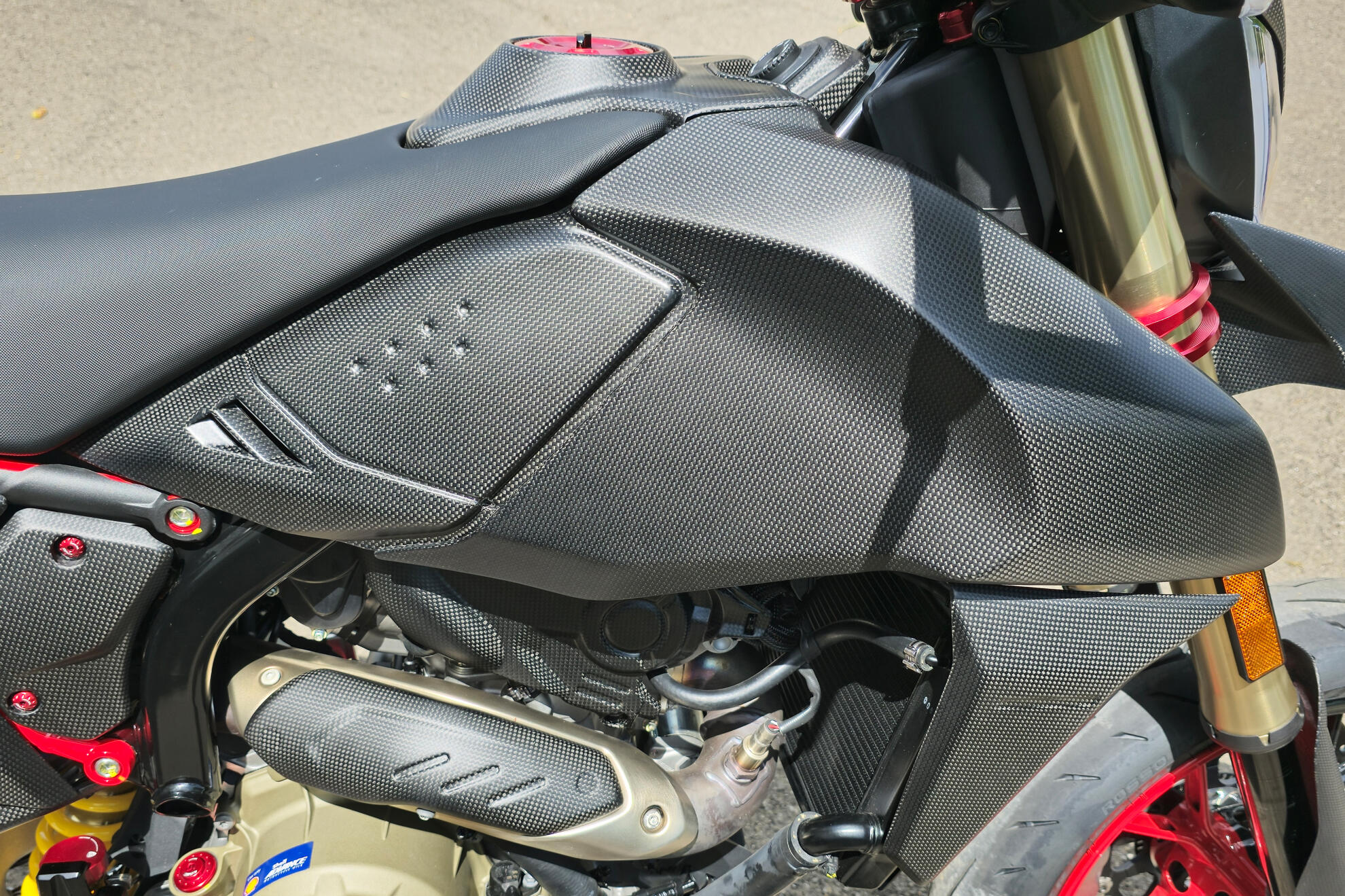 CNC Racing Carbon Fiber Radiator Side Covers (pair) for the Ducati